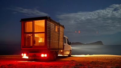 Van life with an eco edge – this mobile wooden cabin is designed for getting away from it all