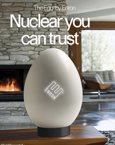 Enron's Fake Product Launch of Mini Nuclear Reactor 'Enron Egg' Sparks Wave of Social Media Jokes, Memes