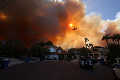 Wildfire Sparks Panicked Evacuations In Los Angeles Suburb