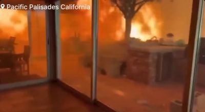 L.A. Residents Fret As Flames Engulf Pacific Palisades Home With Them Inside : 'Don't Open The Window'
