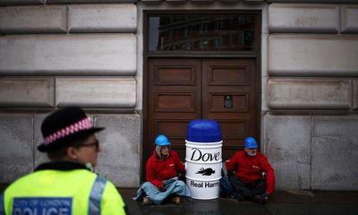 Charges against 34 people dropped over plastic pollution protest at Unilever HQ