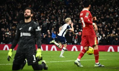 Bergvall gives Tottenham edge in Carabao Cup semi-final to fury of Liverpool