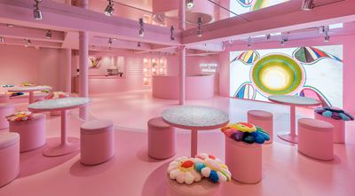 Inside Louis Vuitton’s Murakami London pop-up, a colourful cartoon wonderland with one-of-a-kind café