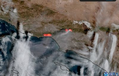 The California Wildfires Are Visible From Space