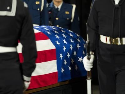 President Jimmy Carter's Casket Honored At Washington National Cathedral