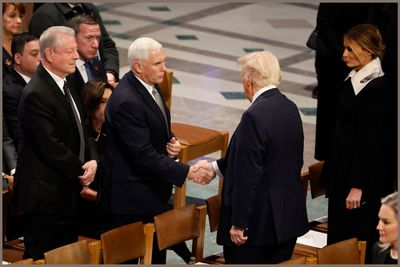 'Frosty' Karen Pence Snubs Trump and Melania at Carter Funeral, Stays Seated While Husband Leaps Up to Shake Hands