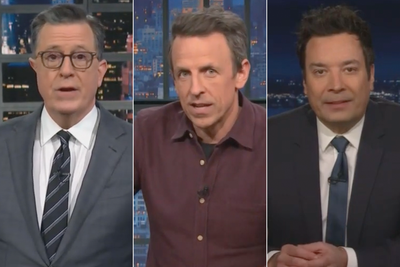 Stephen Colbert, Jimmy Fallon and Seth Meyers pay tribute to LA amid fire crisis