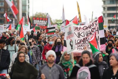 Police block pro-Palestine protest from gathering close to London synagogue