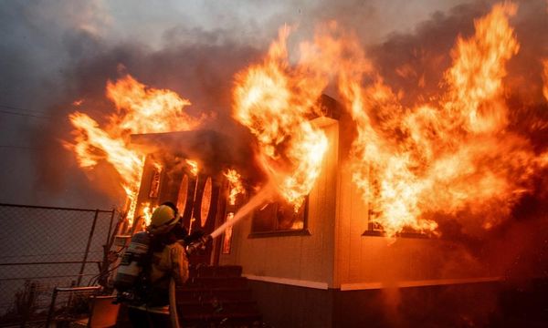 What are the unprecedented conditions facing firefighters in LA?