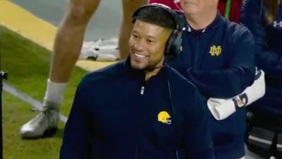 Marcus Freeman Wryly Reacts to Controversial Orange Bowl PI Call on Notre Dame