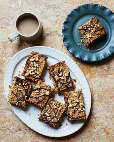 Benjamina Ebuehi’s recipe for peanut butter and chocolate flapjacks