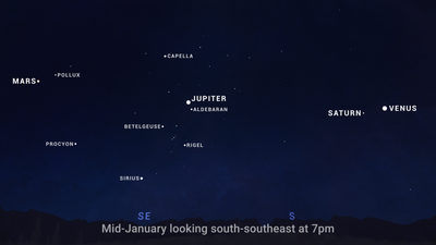 See the moon and Jupiter ride the Bull in tonight’s sky