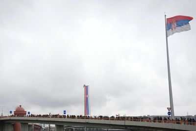 Key motorway in Serbian capital blocked during student-led protest over train station crash