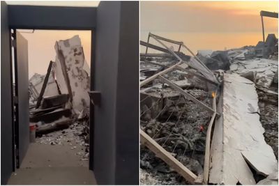 Paris Hilton makes emotional return to Malibu home reduced to ashes in Los Angeles fire