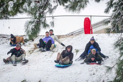 Winter storm lets southern states enjoy a rare snow day