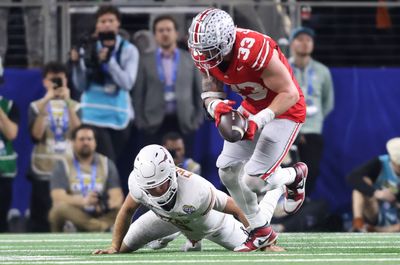 Ohio State’s Jack Sawyer sealed a Cotton Bowl win by strip-sacking former roommate Quinn Ewers and scoring a TD