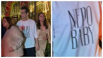 After Hailey Bieber, Karan Johar makes jaws drop with 'nepo baby' T-shirt on dinner date with Gauri Khan, Malaika Arora