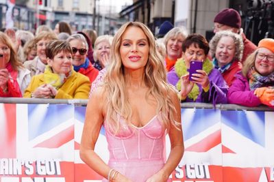 Amanda Holden braves cold in pink ensemble for Britain’s Got Talent auditions