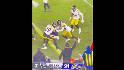 Video Shows Steelers Defenders’ Seemingly Low-Effort Play in Playoff Game vs. Ravens