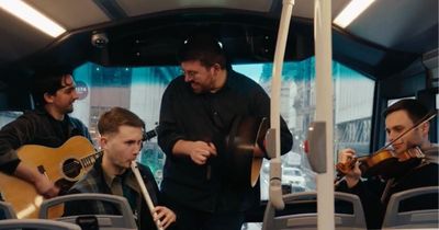 Footage captures Scottish trad band performing bus gig ahead of Celtic Connections