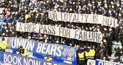 Union Bears in second Rangers banner swipe as 'loyalty not free pass for failure'