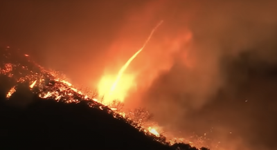 WATCH: Horrifying Fire Tornado Rips Through Palisades Fire Zone