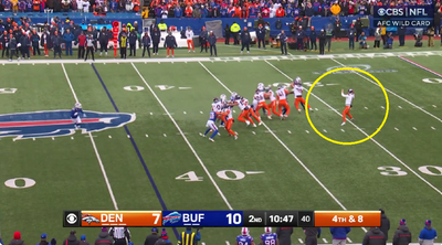 WATCH: Broncos convert fake punt in playoff game vs. Bills