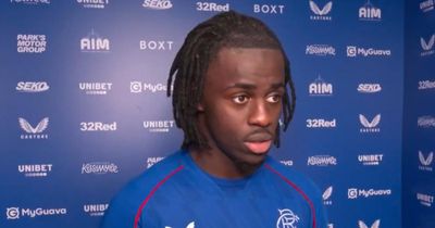 Nsiala reflects on first Ibrox start as ex-AC Milan prodigy reveals 'simple' advice