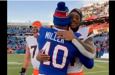 Von Miller embraced Broncos players after knocking them out of playoffs