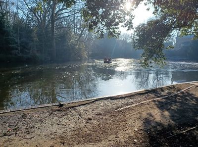 Dog walker rescued in Battersea Park after being trapped by icy water