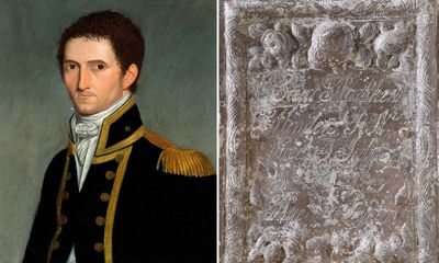 Matthew Flinders’ lead coffin plate completes voyage from underground London to South Australia