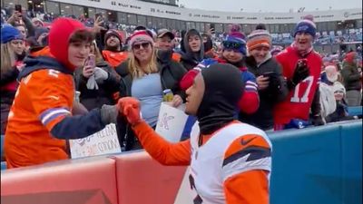 Broncos DB Makes Makes Day of Fan Brave Enough to Wear His Jersey in Buffalo