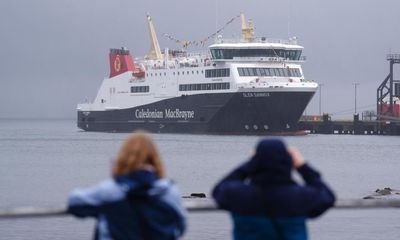 Delayed Scottish ferry finally sets sail to Isle of Arran – almost seven years late