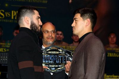 Dmitry Bivol bucks trend with ‘postman’ joke at Artur Beterbiev press conference