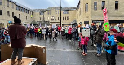 More than 300 people attend protest over library closures