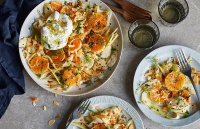Clementine, burrata, fennel and toasted almond salad – recipe