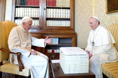 Pope Francis handed box of papers over ‘most difficult and painful’ Vatican scandals by Benedict