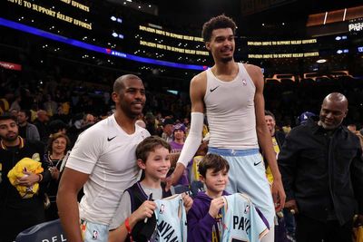 Chris Paul, Wembanyama Cheer Up JJ Redick's Kids With Jerseys