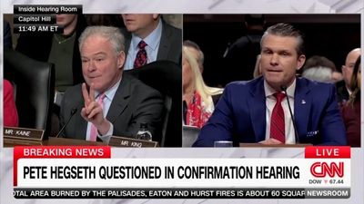 Squirmy Pete Hegseth shredded by Democratic senator for cheating on the mother of his child