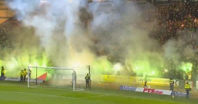 Celtic supporters ignore SPFL warnings in huge pyro display against Dundee