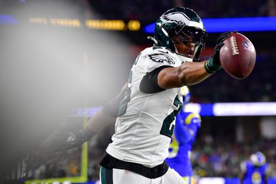 What did Saquon Barkley do when Eagles played Rams in regular season?