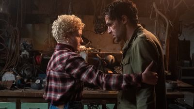 Wolf Man director explains how the new monster movie defies horror tropes through Christopher Abbott and Julia Garner's couple