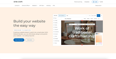 One.com website builder review 2025