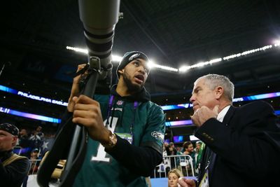 Karl-Anthony Towns had an excuse for changing his Eagles shirt mid-game