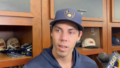 Christian Yelich was emotional talking about Bob Uecker after the Brewers’ final postseason game in 2024