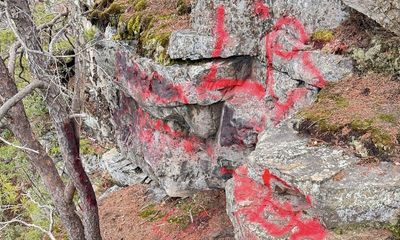 Popular national park vandalized, perhaps by troubled visitor