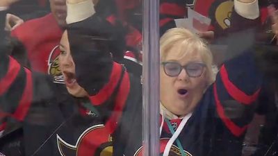 Senators Rookie's Mom Was So Emotional Watching Her Son Warm Up for NHL Debut