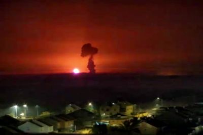 Gaza skyline glows orange with blasts as Palestinians await Israel-Hamas ceasefire deal