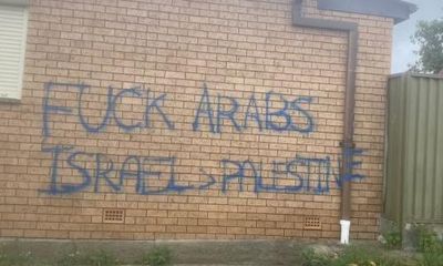 Police investigate Islamophobic graffiti painted on store in western Sydney