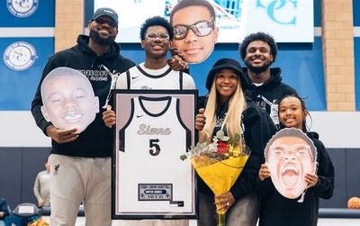 LeBron James, Sons Bryce And Bronny Celebrate Senior Night